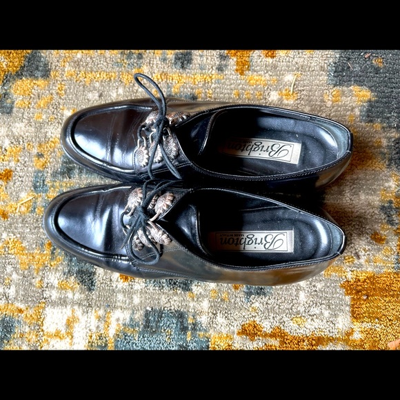 Black Italian leather oxfords - Picture 3 of 3